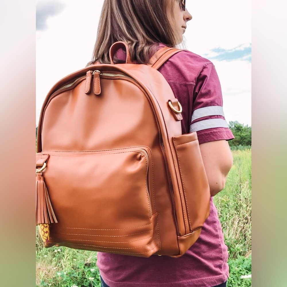 Faux Leather Diaper bag/ Baby Bag/ backpack